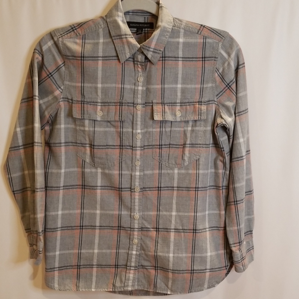 💥Banana Republic Women's Plaid Shirt NWOT